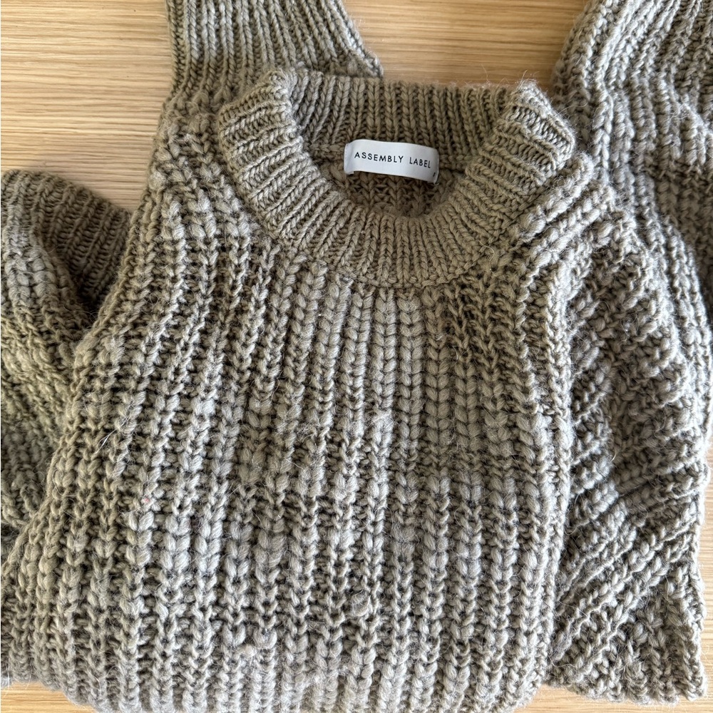 Assembly Label Women's Knit Sweater - Khaki